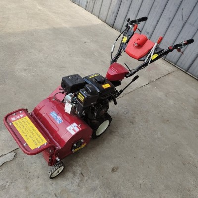 農(nóng)用果園自走式碎草機(jī) 手推園林柴油鋤草機(jī) 小型秸稈割草還田機(jī)