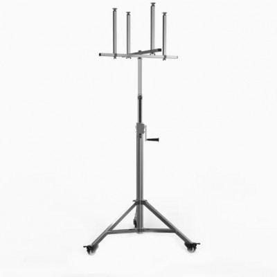 裝燈升降支架燈具安裝升降臺機不銹鋼折疊便攜安燈升降架