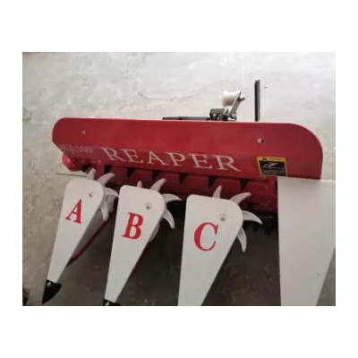 四輪車頭安裝割曬機 辣椒黃豆割曬機 一邊倒割稈機