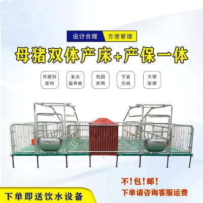全復合母豬產床分娩床雙體產保一體保育床養殖設備豬用單體產床 1套