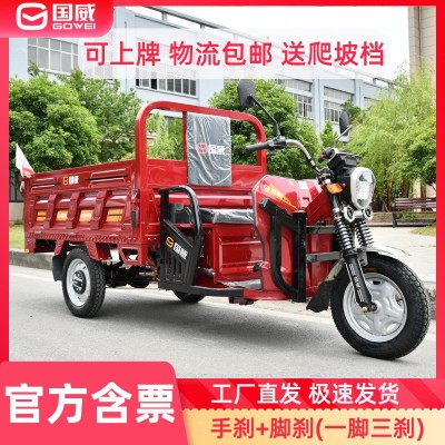國威電動車重型農(nóng)用電動三輪車水電池大功率長續(xù)航電瓶車載重王新 1輛