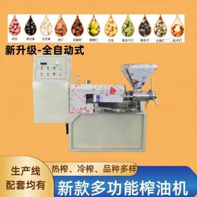 小型家用全自動螺旋冷熱雙用 油坊壓油榨油機多種植物油 可壓榨